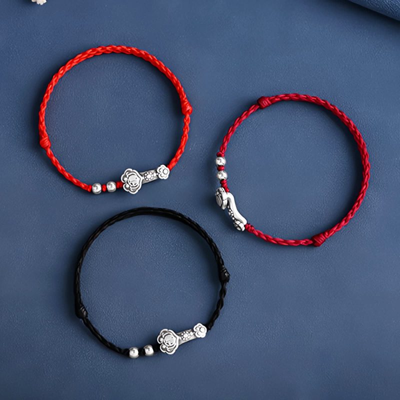 Pulsera de Plata 999 con Mango Ruyi de la Fortuna 999 Silver Fortune Ruyi Handle Bracelet