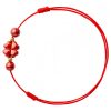 Pulsera de Bendición de Cinabrio con Trébol de Cuatro Hojas Four Leaf Clover Cinnabar Blessing Bracelet