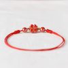 Pulsera de Bendición de Cinabrio con Trébol de Cuatro Hojas Four Leaf Clover Cinnabar Blessing Bracelet