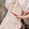 Pulsera de Bendición de Cinabrio con Trébol de Cuatro Hojas Four Leaf Clover Cinnabar Blessing Bracelet
