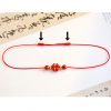 Pulsera de Bendición de Cinabrio con Trébol de Cuatro Hojas Four Leaf Clover Cinnabar Blessing Bracelet