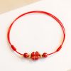 Pulsera de Bendición de Cinabrio con Trébol de Cuatro Hojas Four Leaf Clover Cinnabar Blessing Bracelet