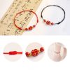Pulsera de Bendición de Cinabrio con Trébol de Cuatro Hojas Four Leaf Clover Cinnabar Blessing Bracelet