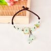 Tornozeleira da Sorte Borboleta de Jade Jade Butterfly Luck Anklet