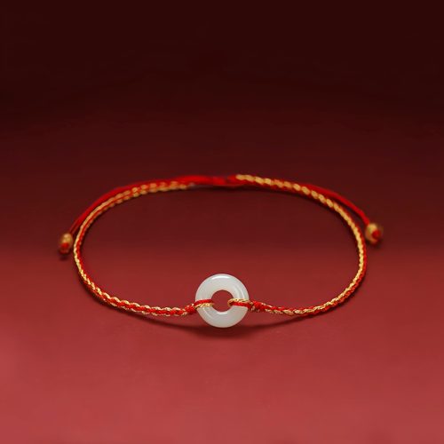 Pulsera Trenzada de Jade con Nudo de Paz Pulsera Trenzada de Jade con Nudo de Paz