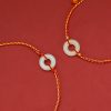 Pulsera Trenzada de Jade con Nudo de Paz Jade Peace Knot Braided Bracelet