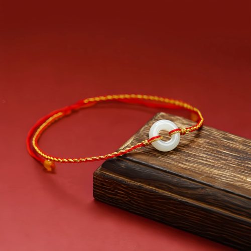Pulsera Trenzada de Jade con Nudo de Paz Pulsera Trenzada de Jade con Nudo de Paz