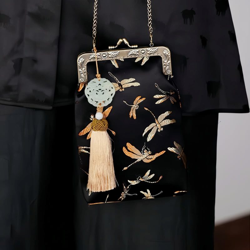 Metallkette-Libellen-Umhängetasche Metal Chain Dragonfly Crossbody Bag