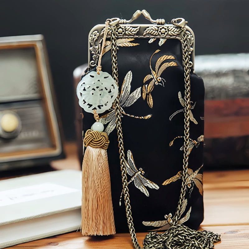 Metallkette-Libellen-Umhängetasche Metal Chain Dragonfly Crossbody Bag