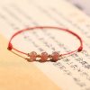 Pulseira de Quartzo Morango Natural para Amor Natural Strawberry Quartz Love Bracelet