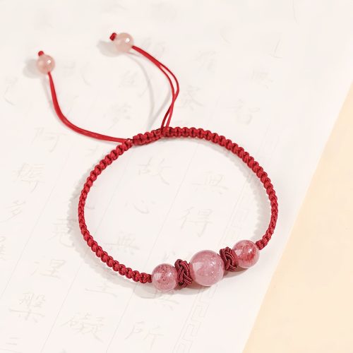 Pulsera del Amor de Cuarzo Rosa Natural Pulsera del Amor de Cuarzo Rosa Natural