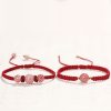 Pulseira de Quartzo Morango Natural para Amor Natural Strawberry Quartz Love Bracelet