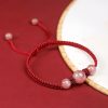 Pulseira de Quartzo Morango Natural para Amor Natural Strawberry Quartz Love Bracelet