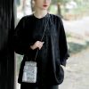 Bolso Cruzado de Cadena Metálica con Olas del Océano Ocean Waves Metal Chain Crossbody Bag