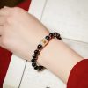 Pulseira Tibetana de Obsidiana Negra Om Mani Padme Hum Tibetan Black Obsidian Om Mani Padme Hum Bracelet