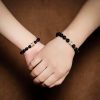Pulseira Tibetana de Obsidiana Negra Om Mani Padme Hum Tibetan Black Obsidian Om Mani Padme Hum Bracelet