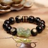 Glücksarmband mit Goldschimmer-Obsidian und Pixiu Gold Sheen Obsidian Pixiu Prosperity Bracelet