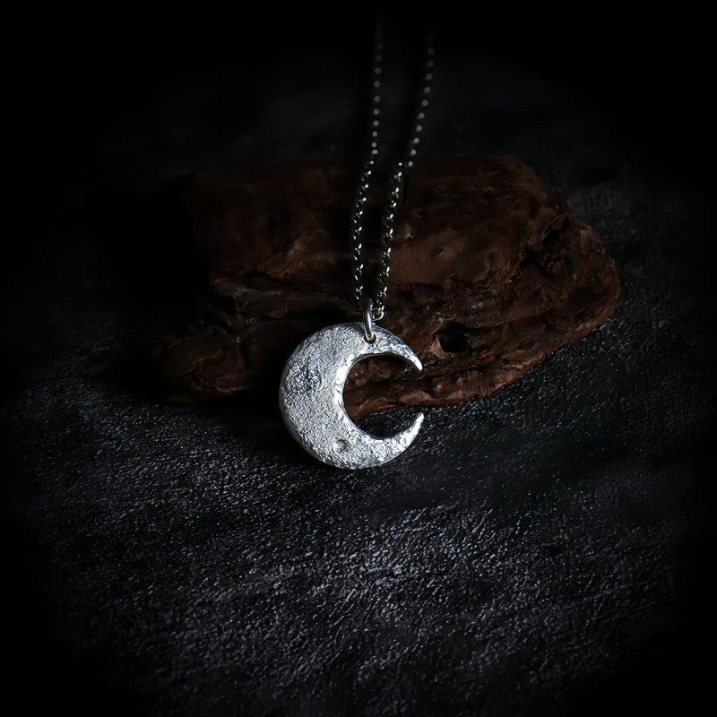 Collar con Colgante de Luna en Plata 999 999 Silver Moon Balance Necklace Pendant