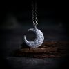 Collar con Colgante de Luna en Plata 999 999 Silver Moon Balance Necklace Pendant