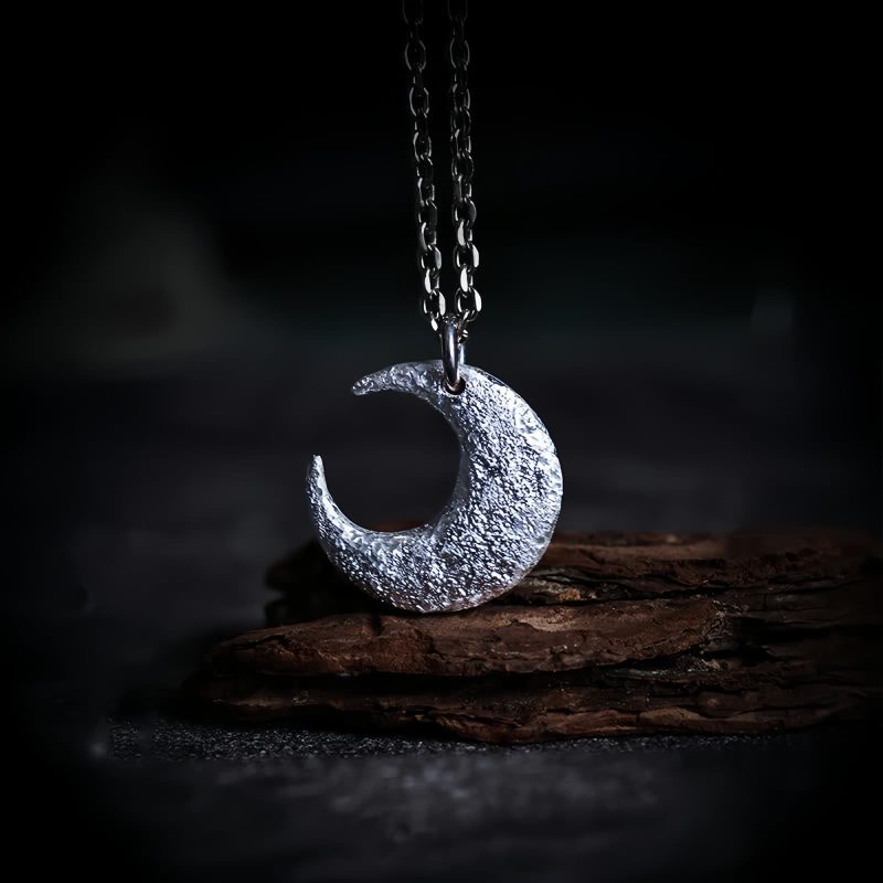 Collar con Colgante de Luna en Plata 999 999 Silver Moon Balance Necklace Pendant