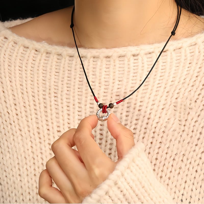 Collar con colgante de serpiente de plata 999 999 Silver Snake Protection Pendant Necklace