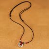 Collar con colgante de serpiente de plata 999 999 Silver Snake Protection Pendant Necklace