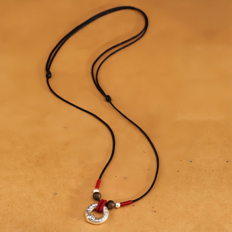 Collar con colgante de serpiente de plata 999 999 Silver Snake Protection Pendant Necklace