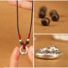 Collar con colgante de serpiente de plata 999 999 Silver Snake Protection Pendant Necklace