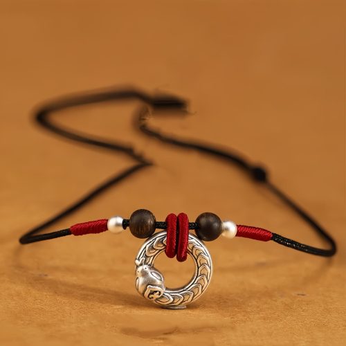 Collar con colgante de serpiente de plata 999 Collar con colgante de serpiente de plata 999