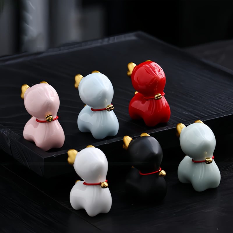 Figurita de Ciervo Miniatura de Cerámica para Decoración Ceramic Mini Deer Figurine Decoration