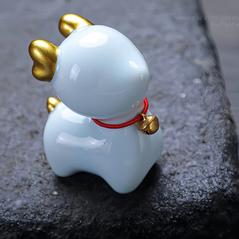 Figurita de Ciervo Miniatura de Cerámica para Decoración Ceramic Mini Deer Figurine Decoration