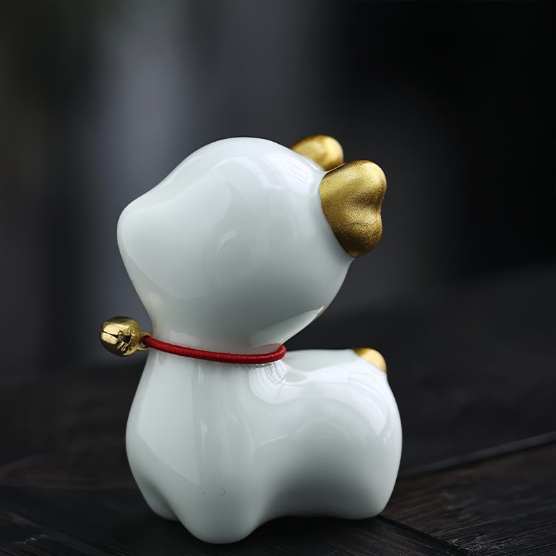 Figurita de Ciervo Miniatura de Cerámica para Decoración Ceramic Mini Deer Figurine Decoration