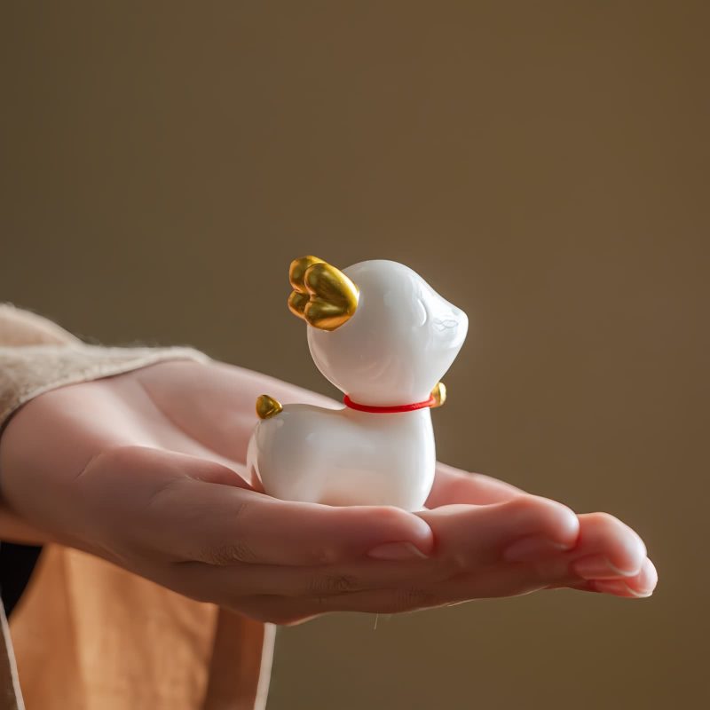 Figurita de Ciervo Miniatura de Cerámica para Decoración Ceramic Mini Deer Figurine Decoration