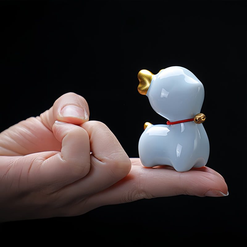 Figurita de Ciervo Miniatura de Cerámica para Decoración Ceramic Mini Deer Figurine Decoration