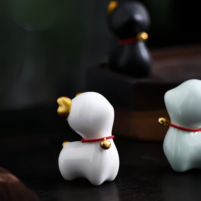 Figurita de Ciervo Miniatura de Cerámica para Decoración Ceramic Mini Deer Figurine Decoration