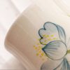 Taza de Té de Loto de Cerámica Pintada a Mano Hand Painted Ceramic Lotus Tea Cup