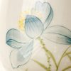 Taza de Té de Loto de Cerámica Pintada a Mano Hand Painted Ceramic Lotus Tea Cup