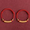 Pulsera Artesanal de Aleación con el Sutra del Corazón para Protección Handmade Alloy Heart Sutra Protection Bracelet