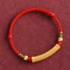 Pulsera Artesanal de Aleación con el Sutra del Corazón para Protección Handmade Alloy Heart Sutra Protection Bracelet