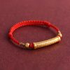Pulsera Artesanal de Aleación con el Sutra del Corazón para Protección Handmade Alloy Heart Sutra Protection Bracelet