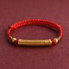 Pulsera Artesanal de Aleación con el Sutra del Corazón para Protección Handmade Alloy Heart Sutra Protection Bracelet