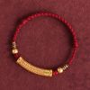 Pulsera Artesanal de Aleación con el Sutra del Corazón para Protección Handmade Alloy Heart Sutra Protection Bracelet