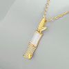 Collar con colgante de bambú de jade blanco de Hetian Hetian White Jade Bamboo Pendant Necklace