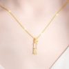 Collar con colgante de bambú de jade blanco de Hetian Hetian White Jade Bamboo Pendant Necklace