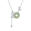 قلادة فراشة هييتيان جاد للسلام Hetian Jade Butterfly Peace Necklace