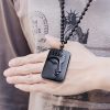 Collar con dije de Buda de Obsidiana Negra Natural Natural Black Obsidian Buddha Pendant Necklace