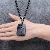 Collar con dije de Buda de Obsidiana Negra Natural Natural Black Obsidian Buddha Pendant Necklace