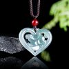 Collar con dije de conejo de la suerte en jade natural Natural Jade Rabbit Luck Pendant Necklace