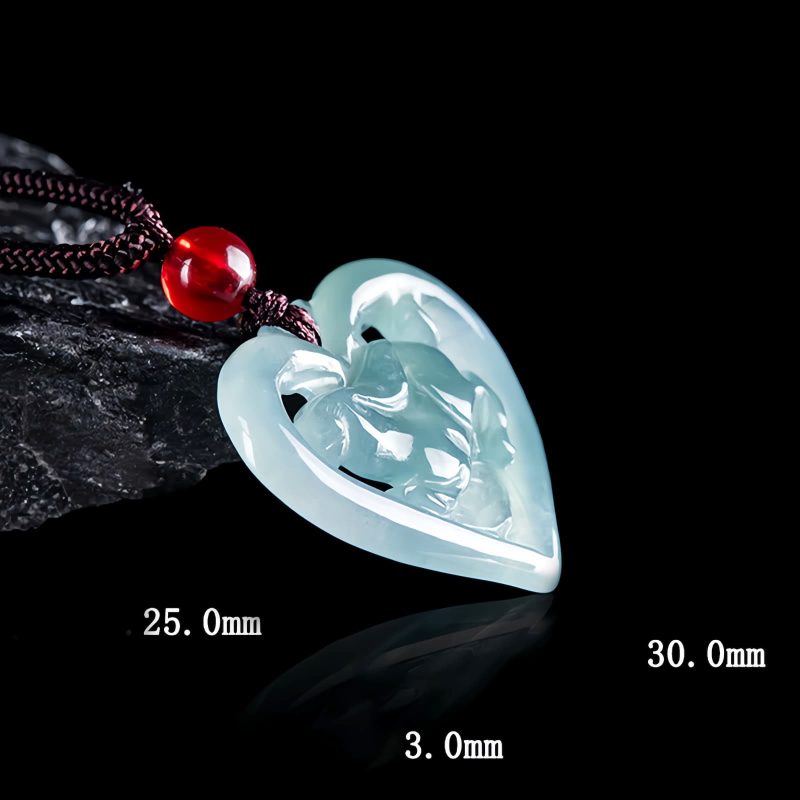 Collar con dije de conejo de la suerte en jade natural Natural Jade Rabbit Luck Pendant Necklace