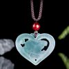 Collar con dije de conejo de la suerte en jade natural Natural Jade Rabbit Luck Pendant Necklace